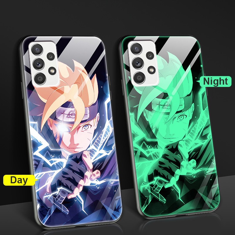 Ốp Điện Thoại Kính Cường Lực in Hình ONE PIECE Zoro Cho Samsung S22 Ultra S23 Ultra S22 S22+ S23+ S23 Luminous Fashion Anime Cartoon Casing Glow in the Dark