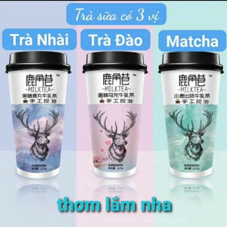 Một ly trà sữa tự pha full toppin hươu Alley Hongkong 123g