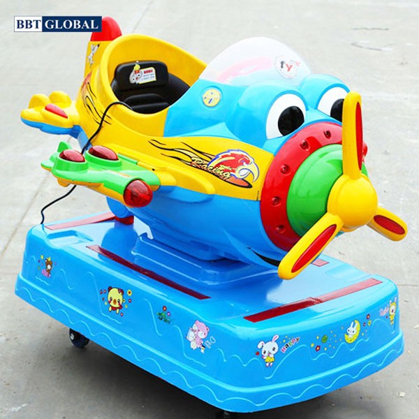 Đồ chơi nhún điện trẻ em khu vui chơi hình máy bay BBT Global 1016