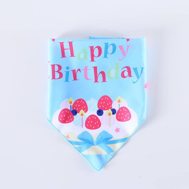 Khăn Choàng Cổ Tam Giác In Họa Tiết Hoạt Hình Cho Thú Cưng