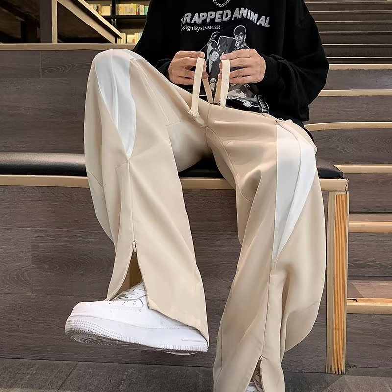 Quần Dài Nam Ống Rộng Xẻ Tà Thời Trang Hàn Quốc