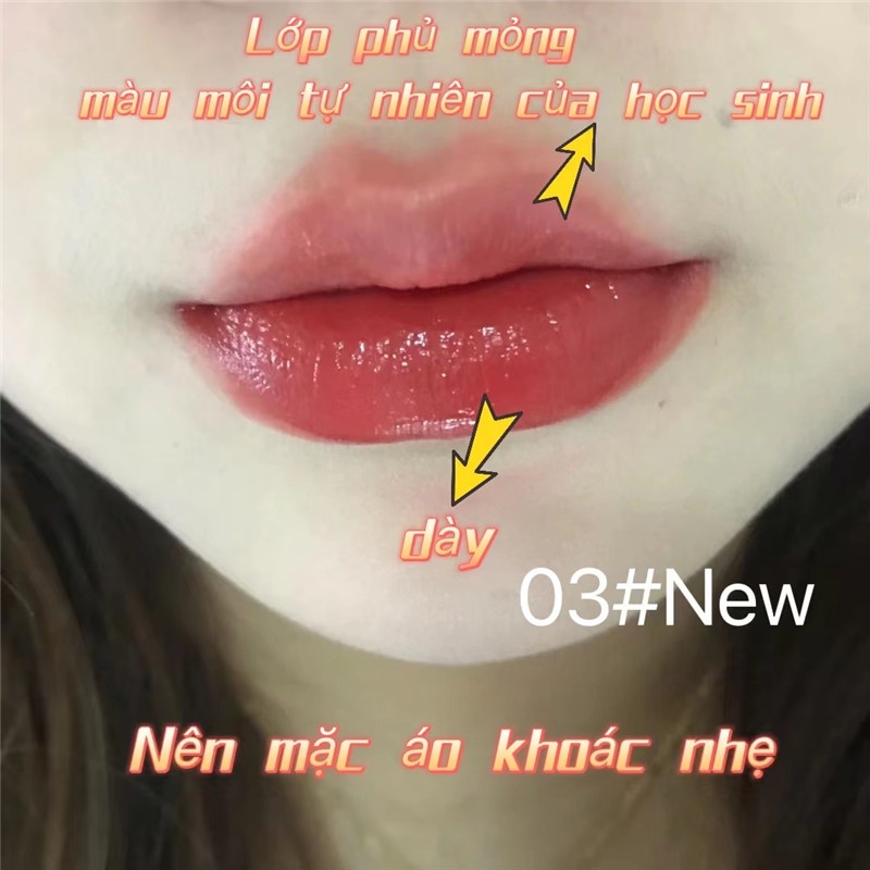 Son Bóng Ineyoo/Oulesong Màu Nude Nhạt Mềm Mượt Nuôi Dưỡng Môi Chống Thấm Nước