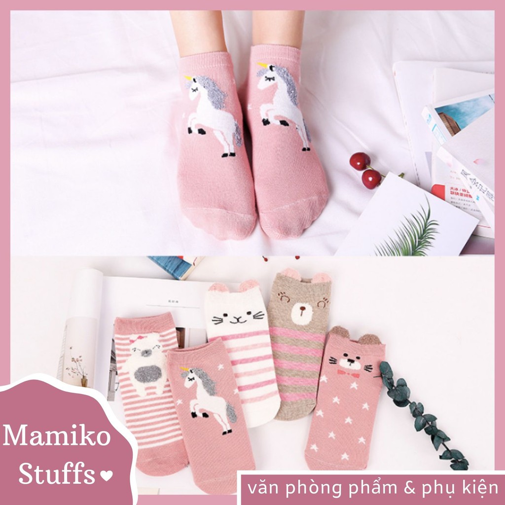 VỚ TẤT NỮ CỔ NGẮN STYLE HÀN DỄ THƯƠNG TÔNG HỒNG