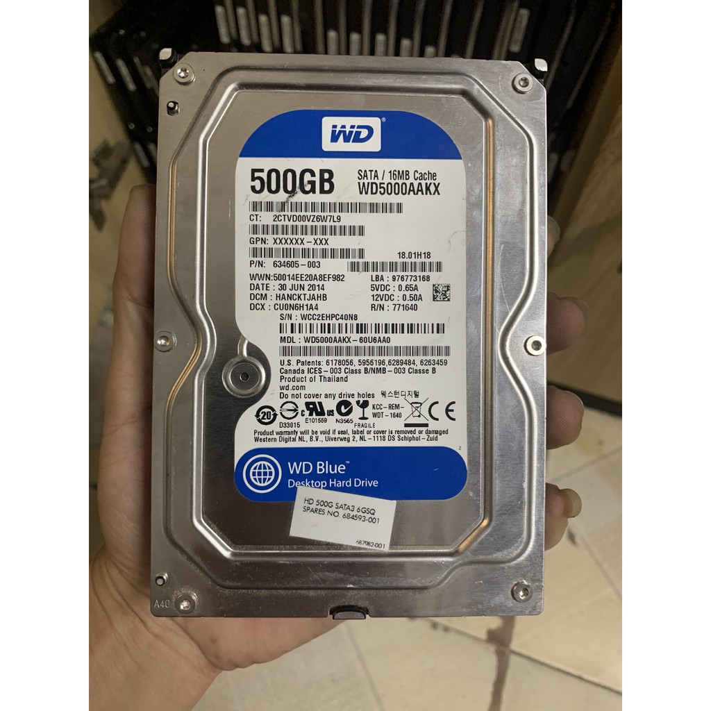Ổ Cứng HDD 500G Cũ Vàng(98%) Thích Hợp Lưu Dữ Liệu Bảo Hành 1 Tháng Cho AE Yên Tâm | BigBuy360 - bigbuy360.vn