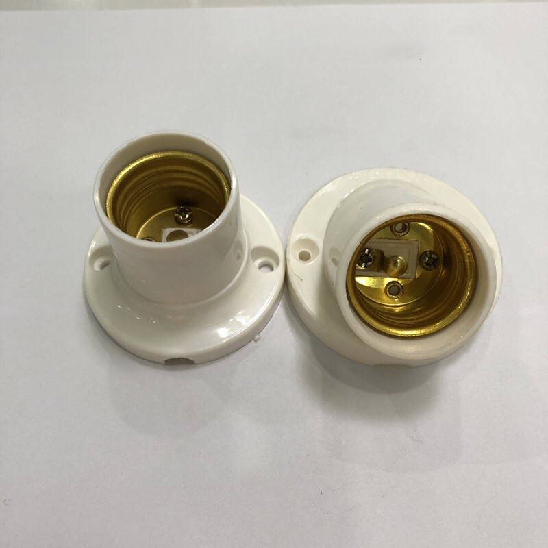 Đuôi Đèn Ngồi Bắt Tường Xoáy E27 Loại Thẳng, Xéo - Hàng Việt Nam, Chất Lượng Cao