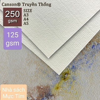 Giấy vẽ a4 canson dày - mỏng -định lượng 125gsm-250gsm