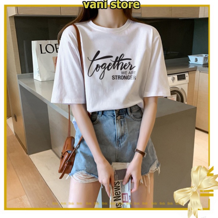 [Tặng Quà] Áo unisex TOGETHER WE ARE STRONGER tay lỡ dáng rộng ( Đen, Trắng ) . | BigBuy360 - bigbuy360.vn