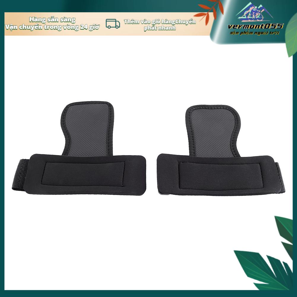 Vermont055 1 cặp Vòng tay chống trượt tạ màu đen đeo tập thể dục Nâng nửa ngón Găng