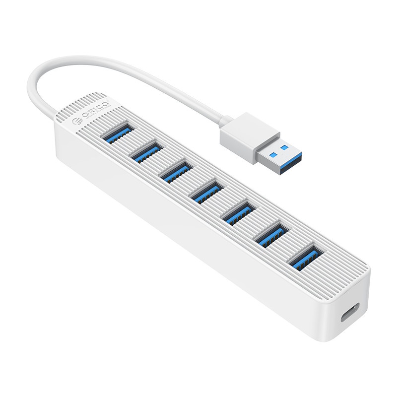 Bộ Chia USB 3.0 7 Cổng ORICO TWU3-7A - HUB USB 7-Port Hàng Chính Hãng