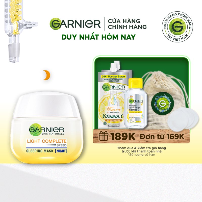 [Mã FMCGMALL -8% đơn 250K] Mặt nạ ngủ dưỡng đêm tinh chất sữa chua sáng da Garnier 50ml