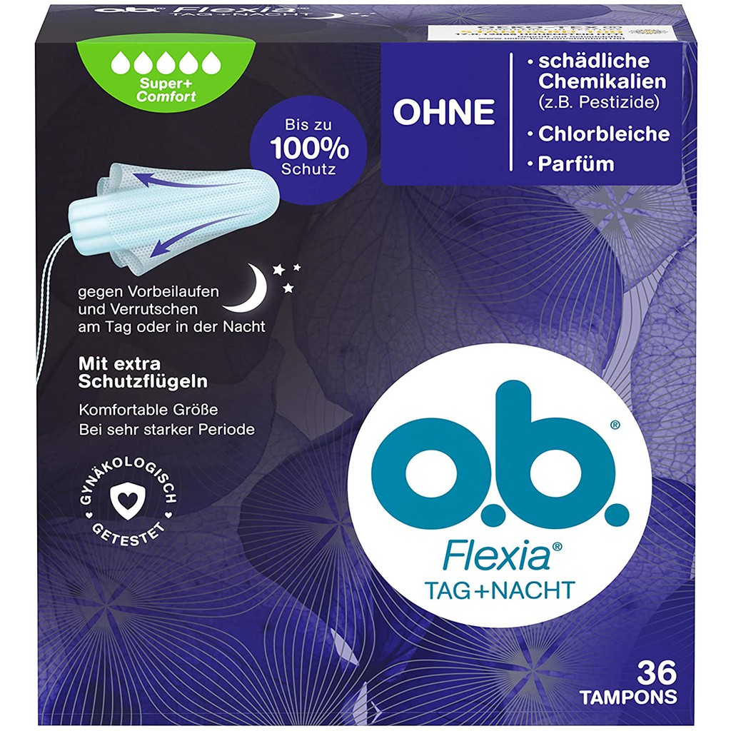 Băng vệ sinh tampon ob flexia size super plus 36st Đức