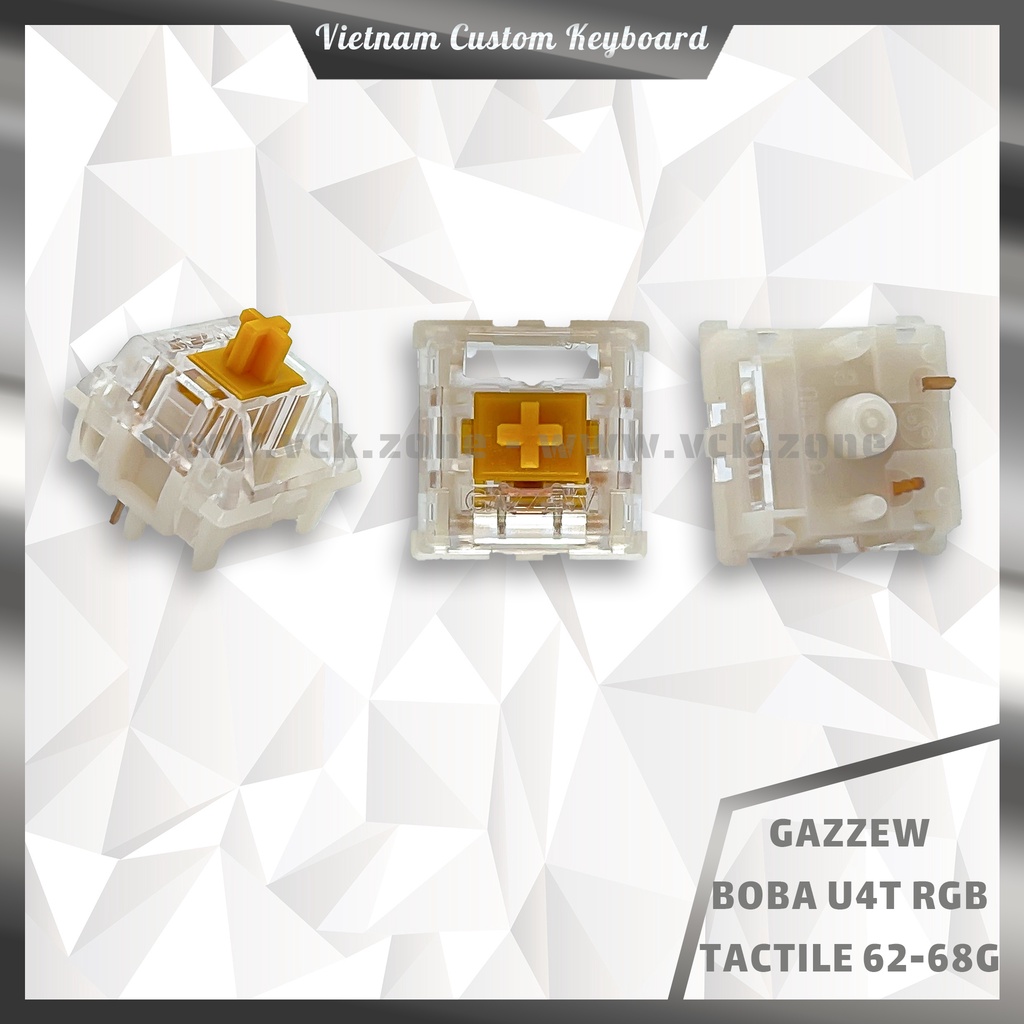 [In-Stock] Gazzew Boba Thocky Switch | U4T Tactile | LT Linear | Hiệu Năng Cao Trùm Phân Khúc | Outemu | VCK