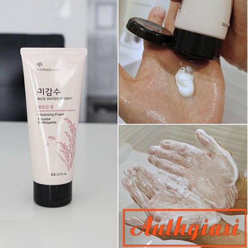 Sữa rửa mặt gạo The Face Shop Rice Water Bright Rice Bran Cleansing Foam TFS | BigBuy360 - bigbuy360.vn