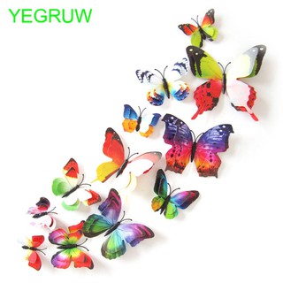 Set 12 sticker dán hình chú bướm 3D trang trí trong nhà