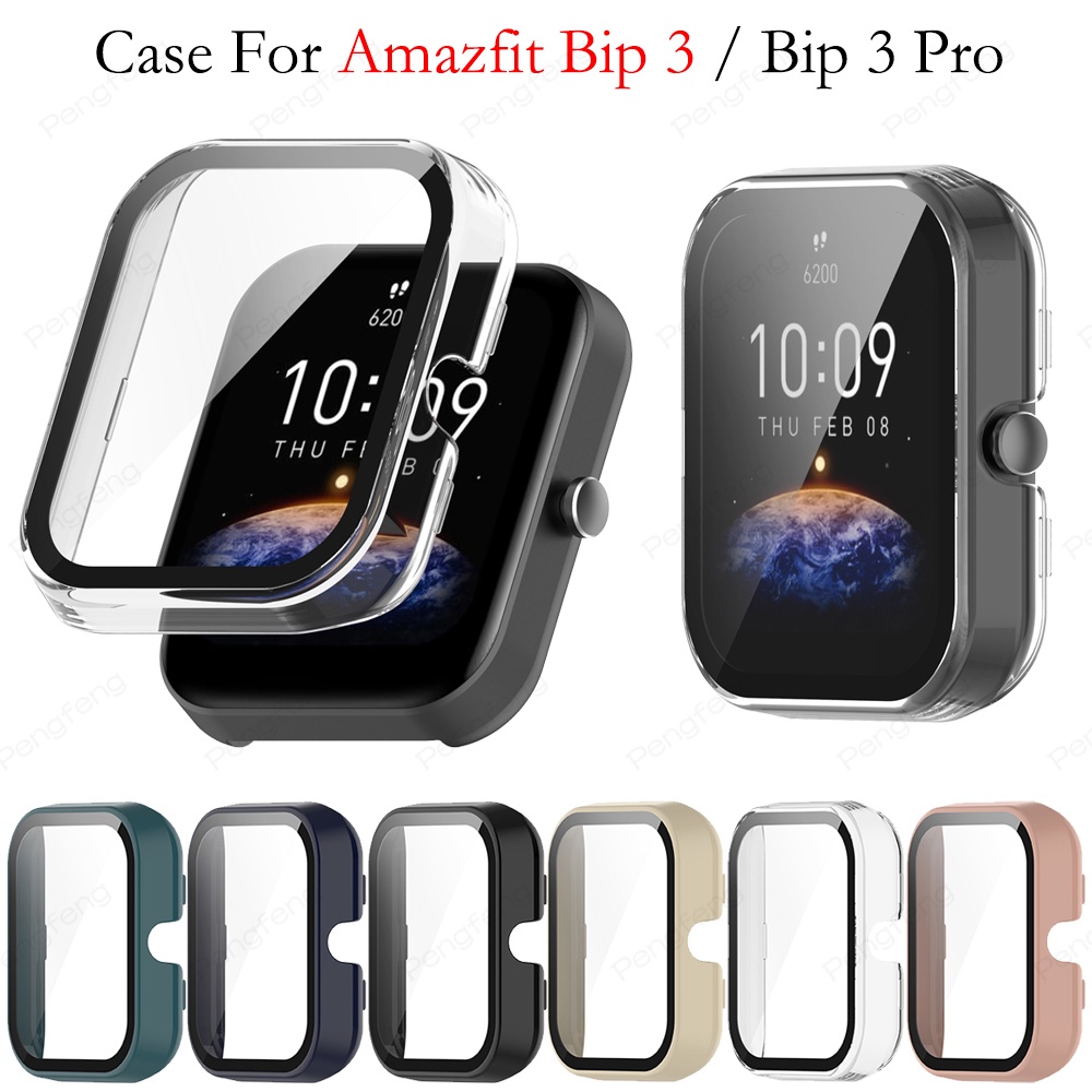 Kính Cường Lực + Miếng Dán Màn Hình Cho Đồng Hồ Thông Minh Huami Amazfit bip 3 / bip 3 pro