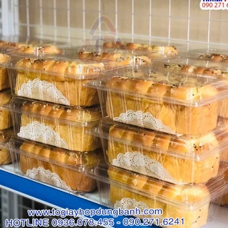 Hộp nhựa đựng bánh mì hoa cúc - Hộp nhựa H144 - Hộp nhựa đựng bánh bông lan