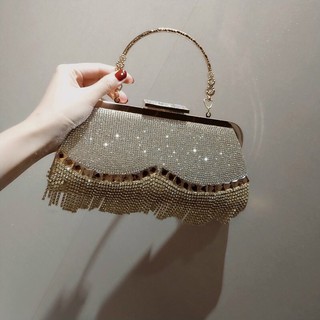Cốp đi tiệc đính ngọc (full box kèm dây đeo)