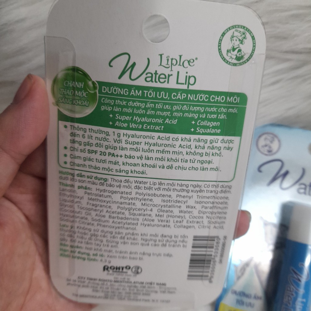 Son dưỡng không màu LipIce Water Lip 4.3g - Mùi Chanh Thảo Mộc