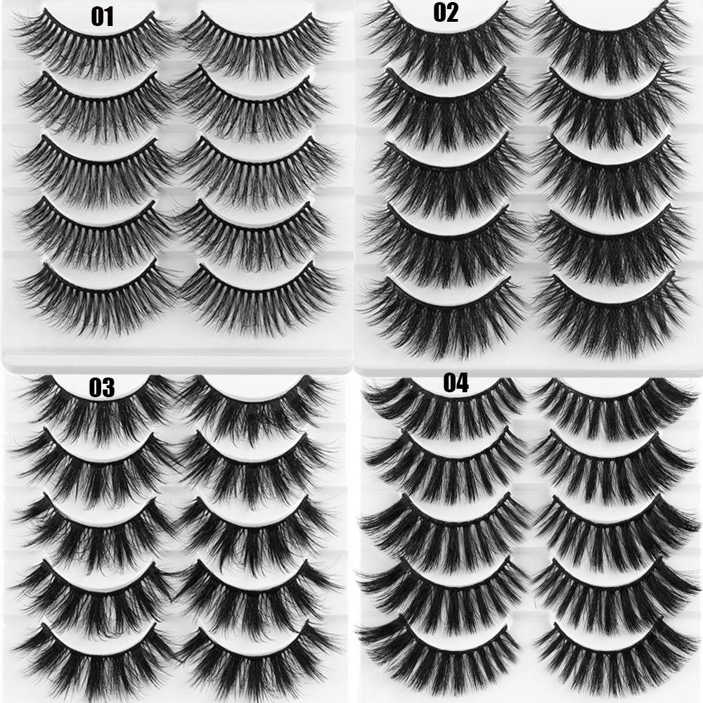Bộ 5 Cặp Lông Mi Giả 3D Dài Tự Nhiên Thời Trang Cho Nữ