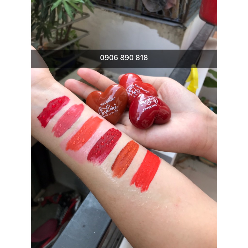 KISS BEAUTY // Set 6 Son Trái Tim LOVE ME (có video thật ) | BigBuy360 - bigbuy360.vn