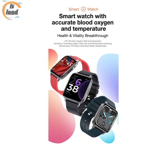 Đồng Hồ Thông Minh F60 Màn Hình Hd 1.70 Đo Nhịp Tim Huyết Áp Theo Dõi Sức Khỏe