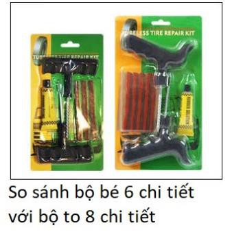 Bộ vá lốp không săm xe máy ô tô loại to 8 chi tiết đa năng