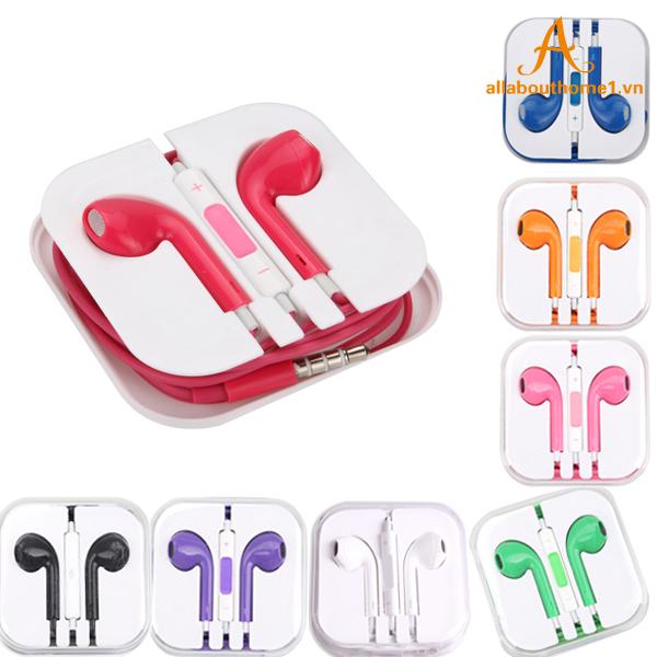 Tai nghe nhét tai nhiều màu có mic cho iPhone 5 5G 4S iPad