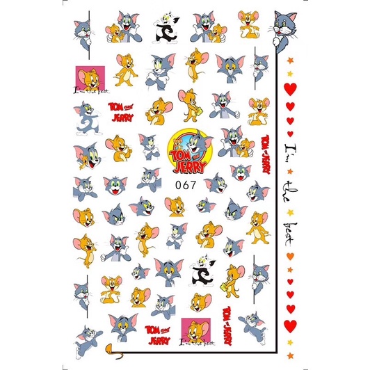 Hình dán móng tay Tom&JERRY