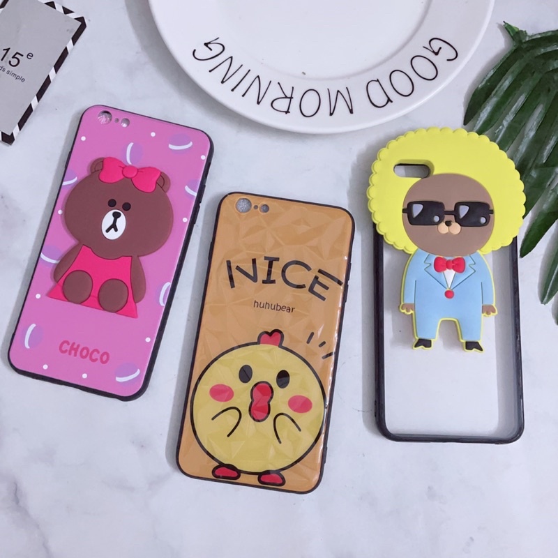 Ốp iPhone 6Plus/6sPlus Viền Nhựa Dẻo Hình Thú Kute