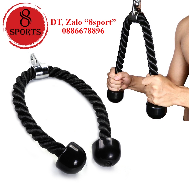Dây thừng kéo xô dùng cho các bài tập ngực, tay trước, tay sau