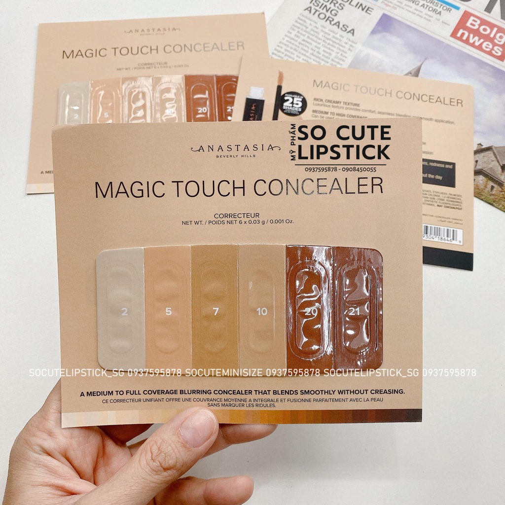 Sample 6 Ô Kem che khuyết điểm thuần chay Anastasia Beverly Hills Magic Touch Concealer