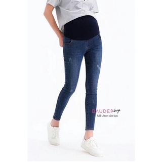 Quần bầu công sở shopdambau-KS031 quần bầu chất liệu vải bò đẹp
