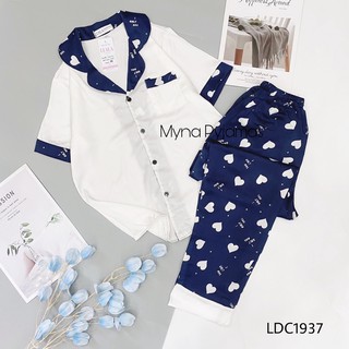Đồ bộ pijama tay cộc quần dài lụa