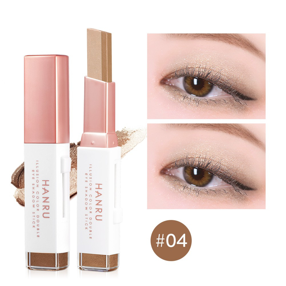 GECOMO Eyeshadow Stick 2 in 1 Glitter Eye Shadow Pencil Long Lasting Waterproof Eye Make Up | BigBuy360 - bigbuy360.vn