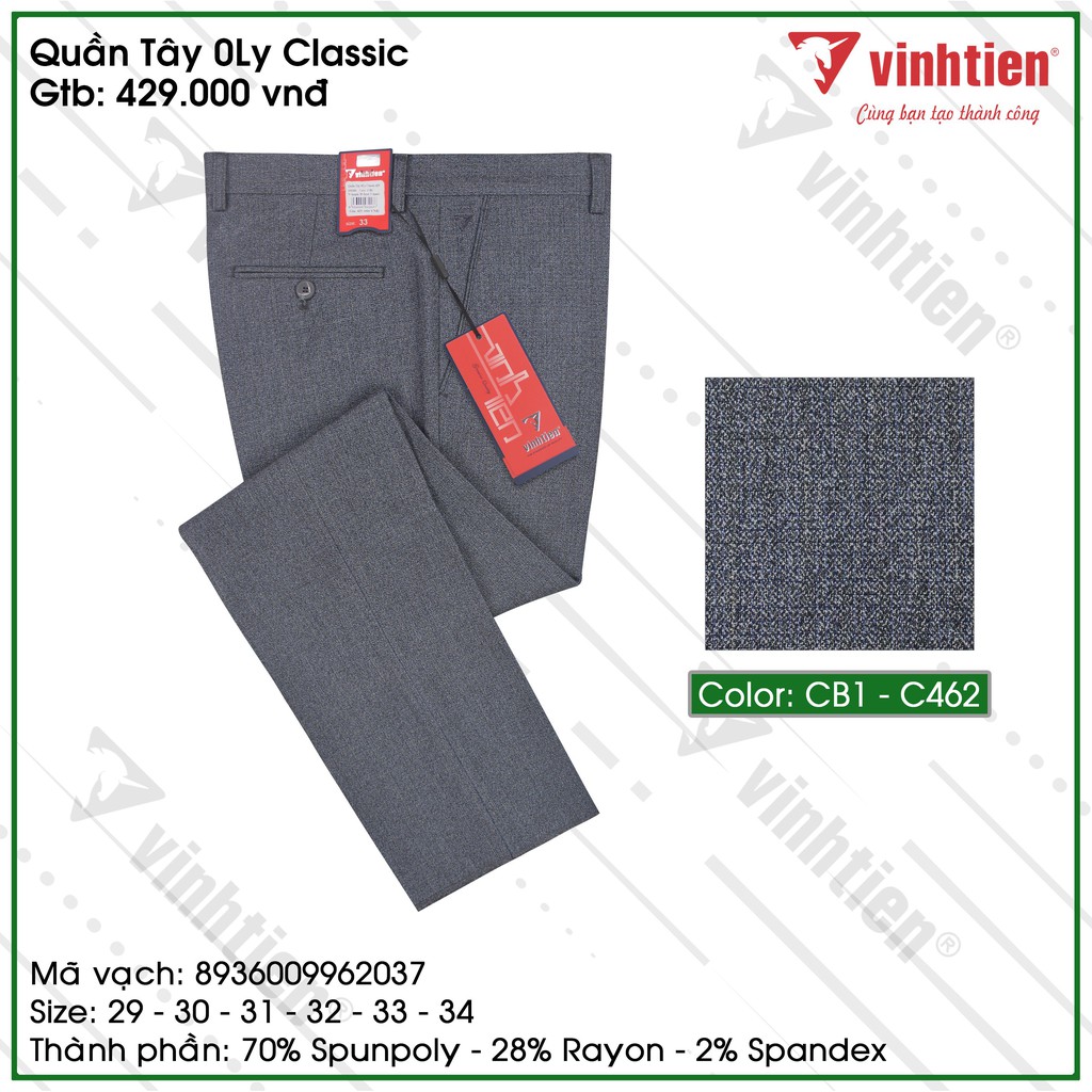 Quần Tây Nam 0ly Classic Vĩnh Tiến 429 | BigBuy360 - bigbuy360.vn