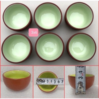 Bộ 6 chén đất nung bát tràng