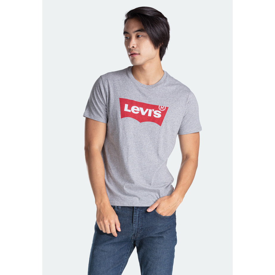 Áo Thun Nam Tay Ngắn Levi's Graphic Set In Neck Graphic H215 Midtone Htr Grey 17783-0138