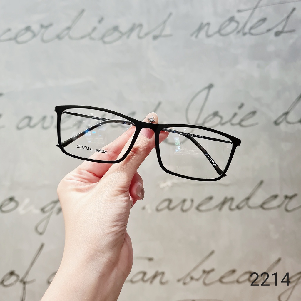 Gọng kính mắt vuông nam nữ LILYEYEWEAR chất liệu nhựa Ultem cao cấp thanh nhẹ dễ đeo màu sắc thời trang 2214