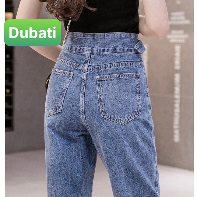 QUẦN JEAN NỮ CHẤT BÒ KHÓA KIỂU NÚT DÂY LƯNG CAO NÂNG MÔNG SANG CHẢNH DB-125-DUBATI FASHION