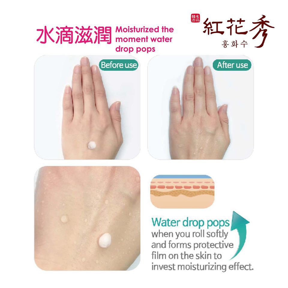 Kem dưỡng da tay cấp nước Hongwhasoo Water Drop Hand Cream Green Tea