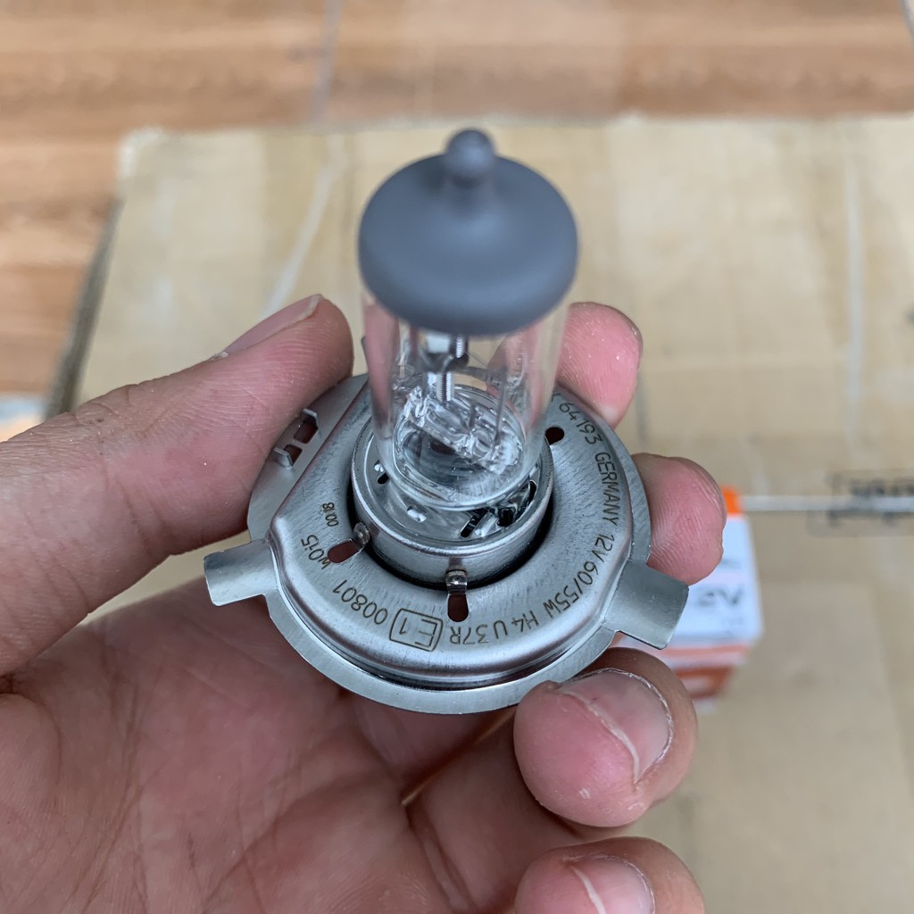 Bóng đèn halogen OSRAM tiêu chuẩn 12V 60/55W chân H4 chính hãng siêu sáng cho ôtô xe máy