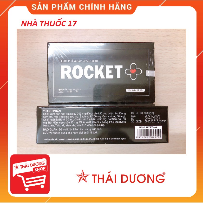 Rocket Plus Thái Dương - Rocket+ Đẳng cấp phái mạnh - 100% CHÍNH HÃNG(Có Che Tên Sp)