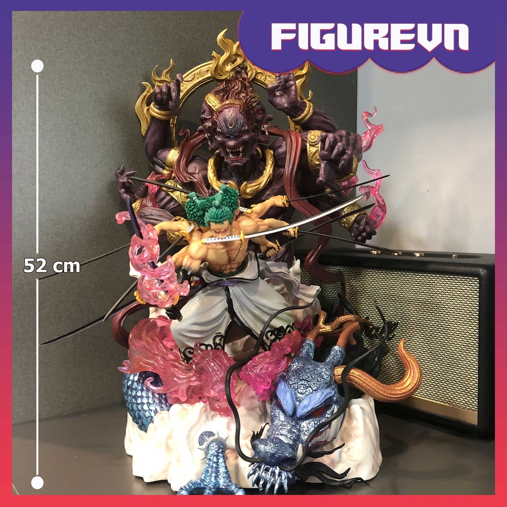 Mô hình Zoro Quỷ thần Asura Kyutoryu chín kiếm ba đầu 52 cm