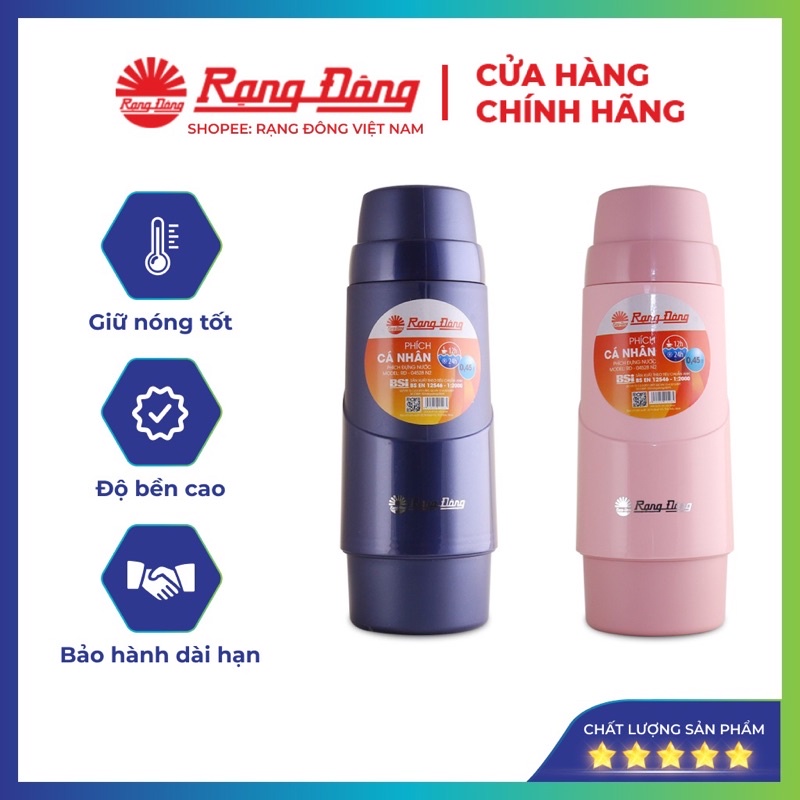 Phích Nước Càm Tay Rạng Đông 450ml Giữ Nhiệt Cực Đỉnh