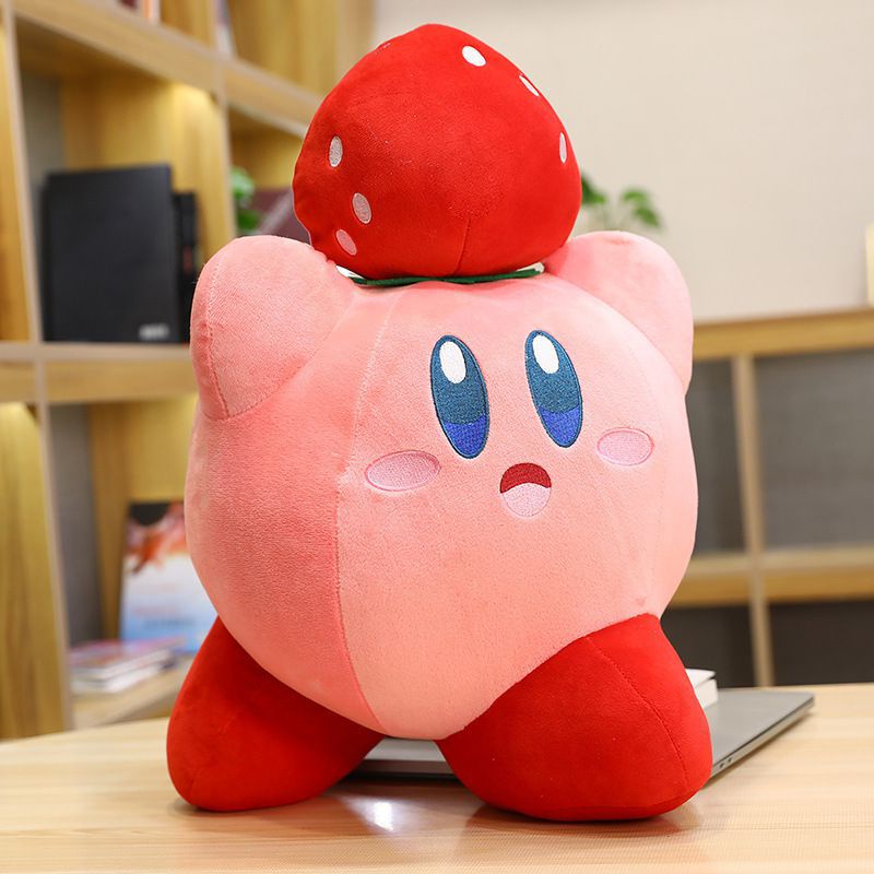 Gối Nhồi Bông Đồ Chơi Hình Nhân Vật Kirby Dễ Thương Kích Thước 32Cm