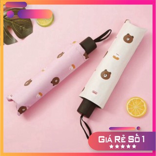 Ô gấu đi mưa brown