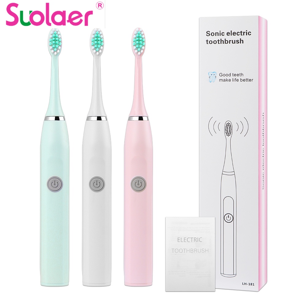 Bàn chải đánh răng điện SUOLAER có thể rửa sạch tiện lợi