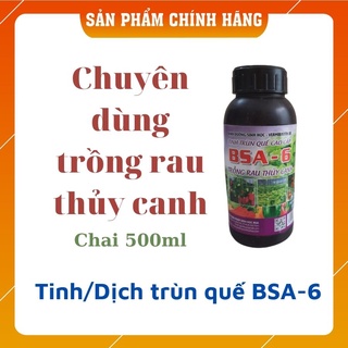 Dịch trùn quế thủy canh, dung dịch dinh dưỡng trồng thủy canh cho rau ăn lá BSA-6 chai 500ml
