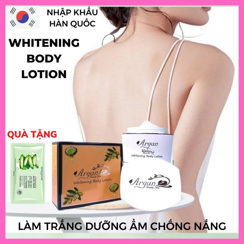 Kem Body Trắng Da Dưỡng Ẩm Cấp Tốc Hàn Quốc  ARGAN WHITENING BODY CREAM 200g.Làm trắng nhanh, mịn mịn da shop bomby