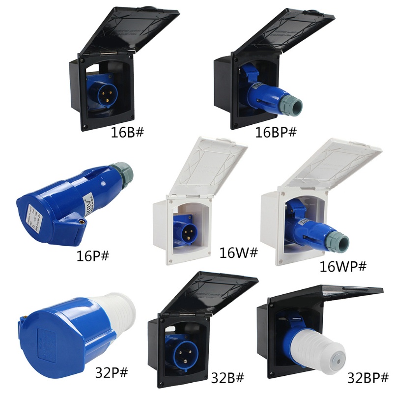 Ổ Cắm Điện Chống Thấm Nước 16 / 32A Cho Xe RV